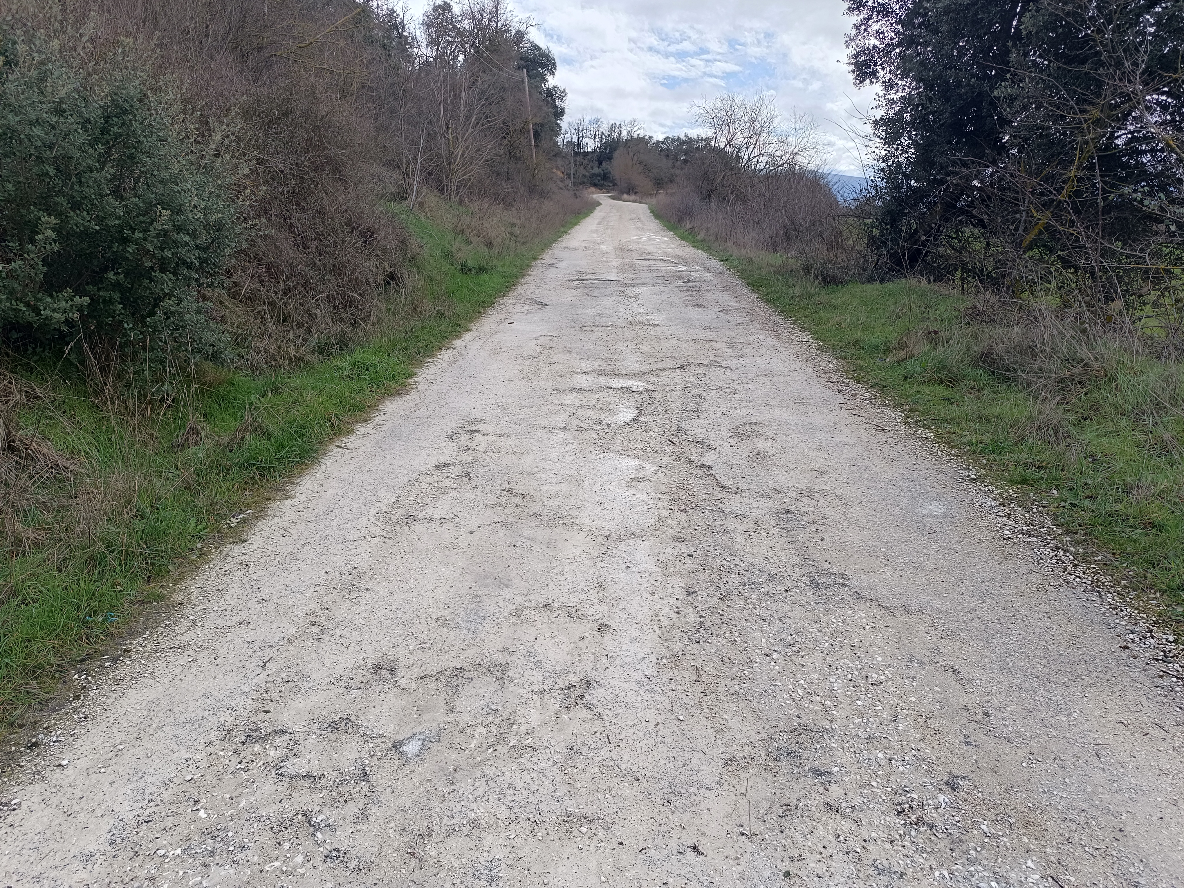 la carretera de Villacomparada de Rueda a Quintanilla de los Adrianos